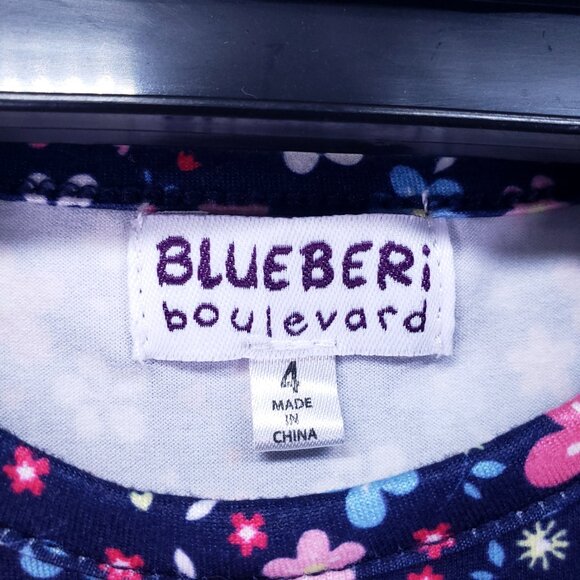 Blueberi Boulevard Kids Floral Colorful Fun Casual Fit and Flare Dress Size 4t - Picture 2 of 15